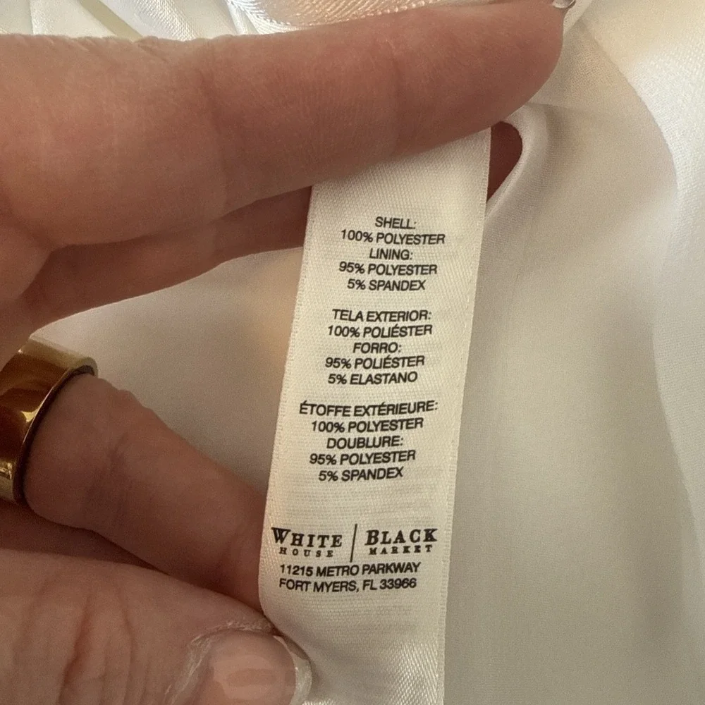 WHBM Old Money Coastal‎ White Pleated Chiffon Maxi Dress 10 Wedding Beach Chic